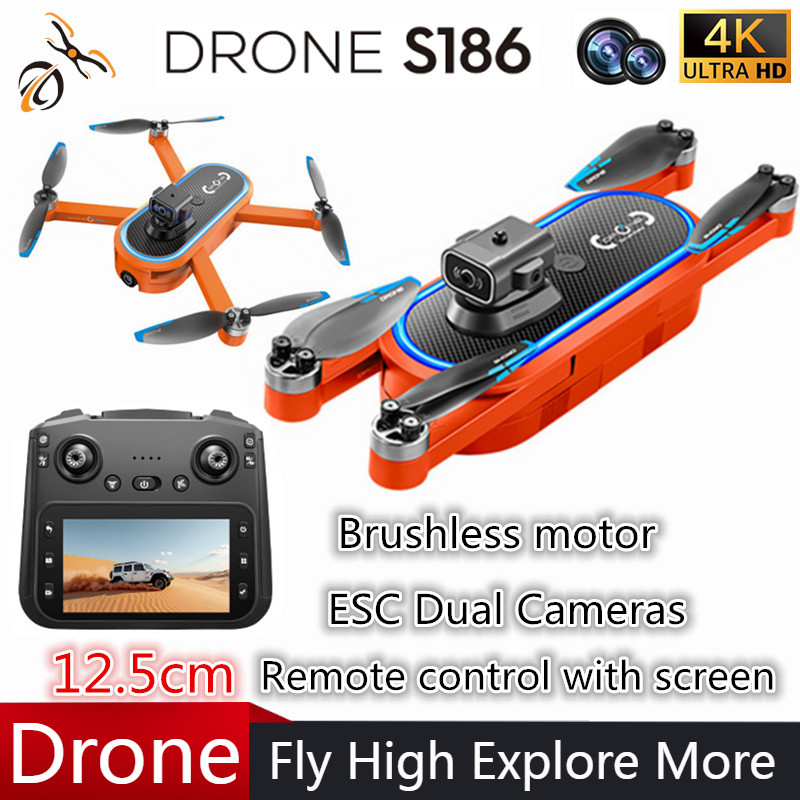 2025 S186 Drone Professional 4 - огляд і ціна Drone Camera With Gimbal