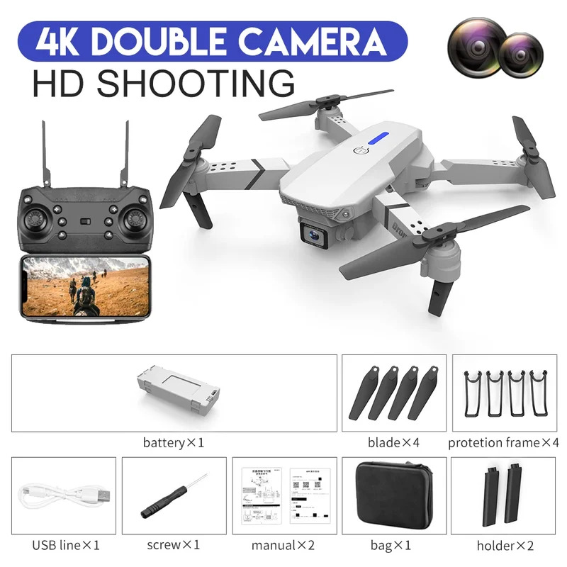 E88 ProIntelligent Folding Dro - огляд і ціна Drone Camera Night Vision
